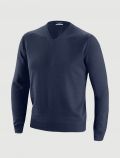 Pullover manica lunga Morgano - blu melange - 0