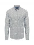 Camicia manica lunga casual Fynch-hatton - verde blu - 3