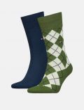 Calzini caldo cotone corti Tommy Hilfiger - verde militare - 0