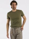 T-shirt manica corta Yes Zee - verde militare - 0