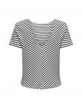 T-shirt manica corta Only - nero bianco - 3