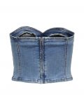 Top Only - medium blue denim - 2