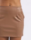 Gonna ecopelle San Babila - beige - 2