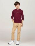 T-shirt manica lunga Tommy Hilfiger - rosso scuro - 1