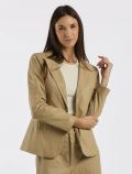 Giacca ecopelle Susy Mix - beige - 0