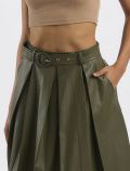 Gonna ecopelle Susy Mix - verde militare - 1