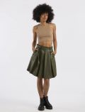 Gonna ecopelle Susy Mix - verde militare - 2