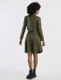 Gonna ecopelle Susy Mix - verde militare - 3