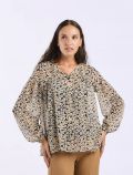 Camicia manica lunga Pennyblack - fiori blu e beige - 0