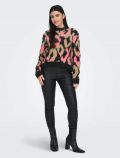 Pullover manica lunga Only - nero rosa - 2