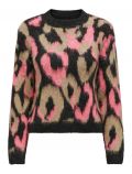 Pullover manica lunga Only - nero rosa - 4