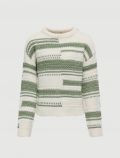 Pullover manica lunga Only - bianco verde - 0