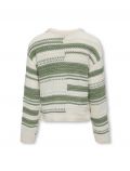 Pullover manica lunga Only - bianco verde - 2