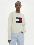 Pullover manica lunga Tommy Jeans - white melange - 0