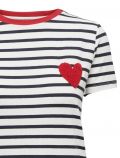 T-shirt manica corta Only - bianco blu cuore - 1