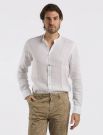 Camicia manica lunga lino Yes Zee - bianco