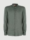 Camicia manica lunga lino Yes Zee - verde militare