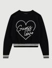 Pullover manica lunga Guess - nero