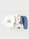 Completo 3 pezzi Newborn - blu