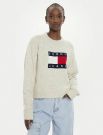 Pullover manica lunga Tommy Jeans - white melange